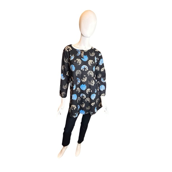 NWT CUPCAKE International Tunic Top Small Black Cotton - Picture 3 of 12